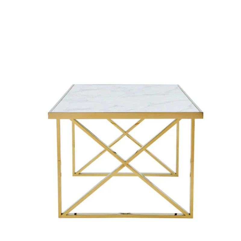 Table de salle à manger en faux marbre de la collection Heavenly