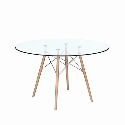 Table à manger Eiffel en verre 32 ''