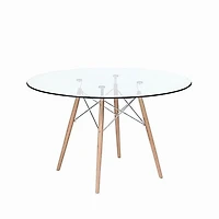 Table à manger Eiffel en verre 32 ''