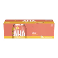 Aha Peach Honey Fridge Pack Cans, 355 mL, 12 Pack