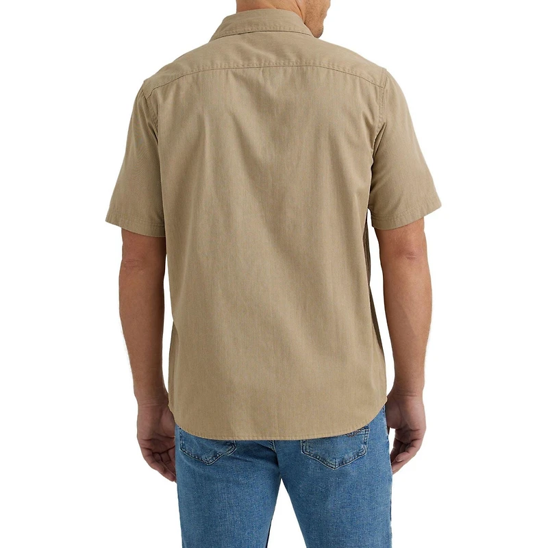 Short Sleeve Foundation River Solid Twill Relaxed Fit Shirt