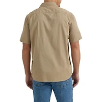 Short Sleeve Foundation River Solid Twill Relaxed Fit Shirt