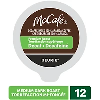 McCafé Premium Medium Dark Roast, Decaf, K-Cup Coffee Pods, 12 count