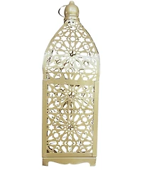 Lanterne en mosaïque carrée dorée