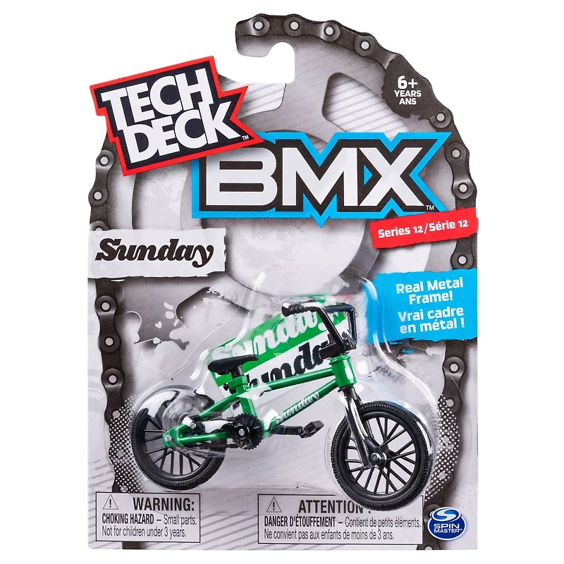 Tech Deck - Finger BMX - Sunday – Vert/Noir – Séries 12