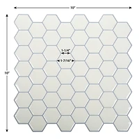 Truu Design 6-Piece Hexagon Self-Adhesive Peel and Stick Wall Tiles