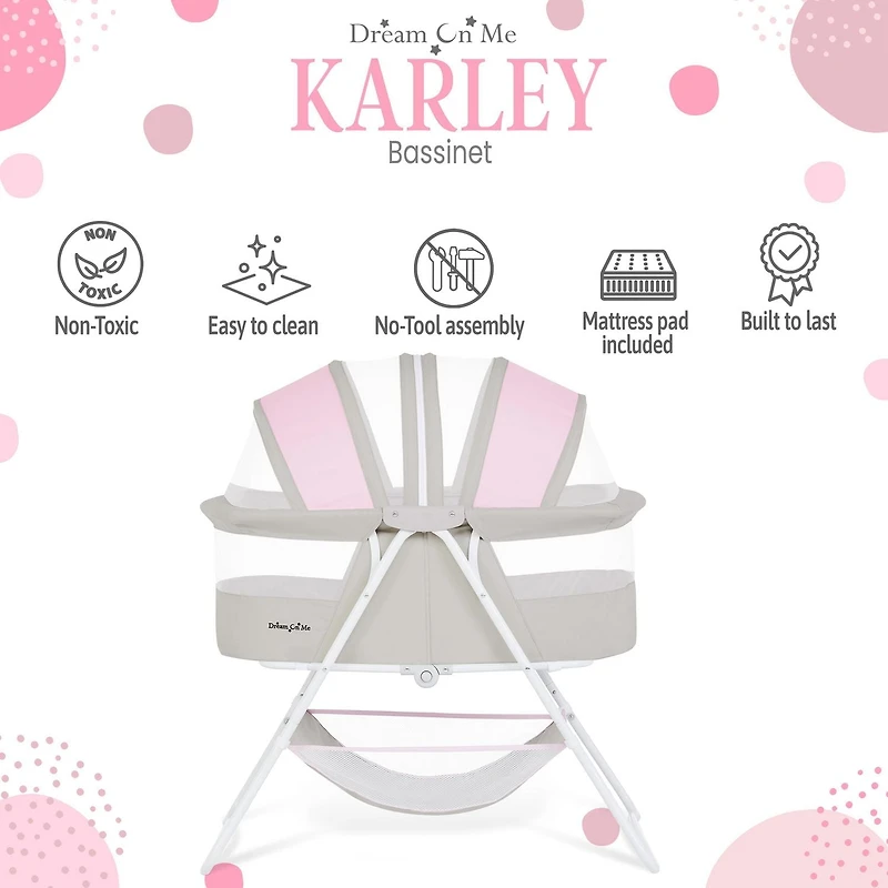 Bassinette Karley Dream On Me Berceau portable/pliable