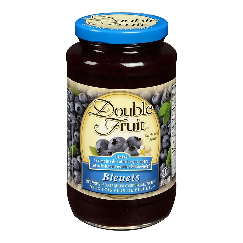 Double Fruit Légère tartinade de bleuets 500mL 500 ml