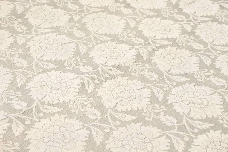 ECARPETGALLERY Tapis Fait à la Main pour Salon, Salle à Manger et Chambre à Coucher Floral Collection Collage 4'7" x 6'5" en Gris