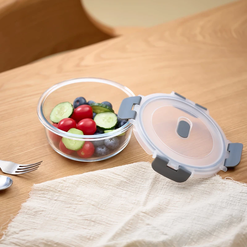 Mainstays récipient de stockage de nourriture en verre rond 630ml