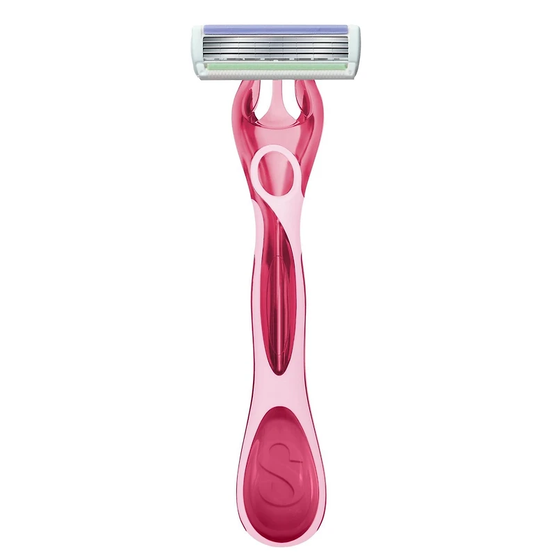 Rasoirs jetables pour femmes au parfum Raspberry Rain de marque Skintimate 4 rasoirs jetables