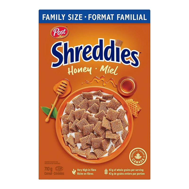 Céréales Shreddies au miel de Post, format familial, 710 g