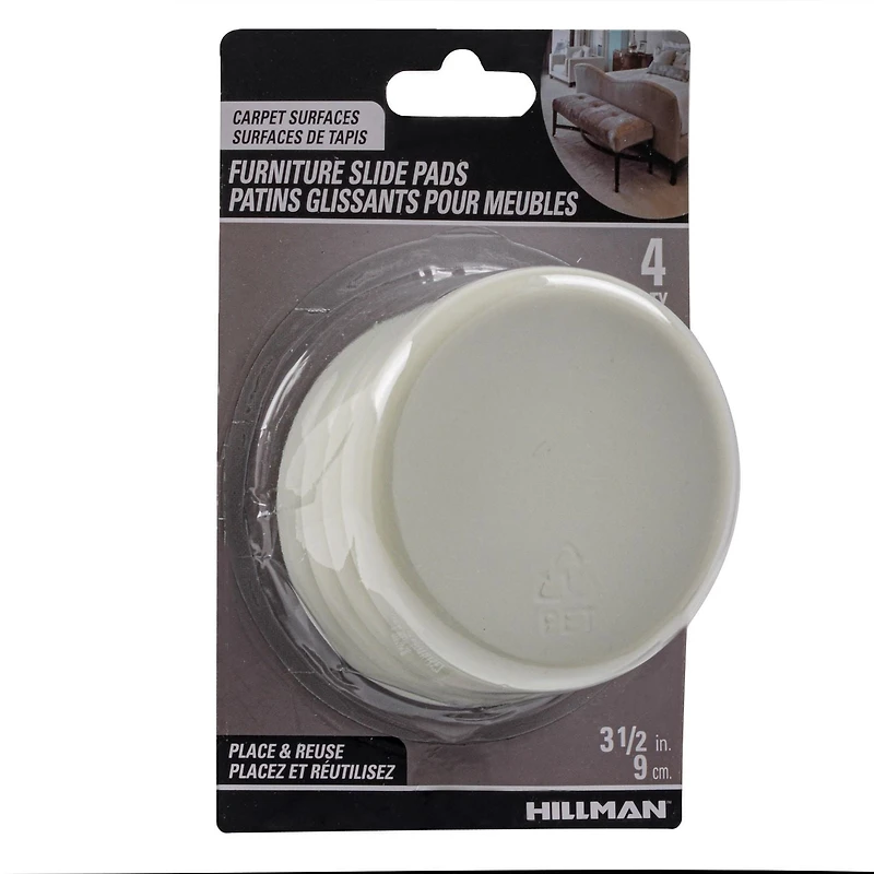 GLISSIERES 3-1 / 2 "ROND 4PC