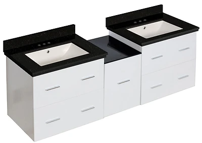 Imaginations Américaines 61,5 pouces W Vanity Set Blanc
