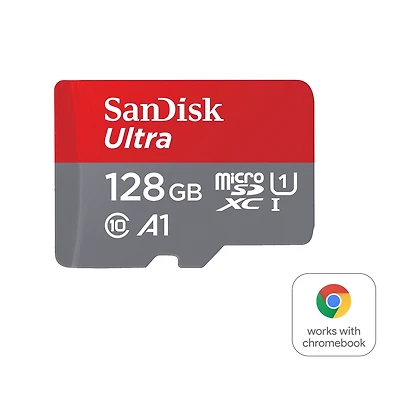 Carte SanDisk UltraMD microSDXCMC UHS-I de 128 Go* pour ChromebookMC