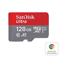 Carte SanDisk UltraMD microSDXCMC UHS-I de 128 Go* pour ChromebookMC