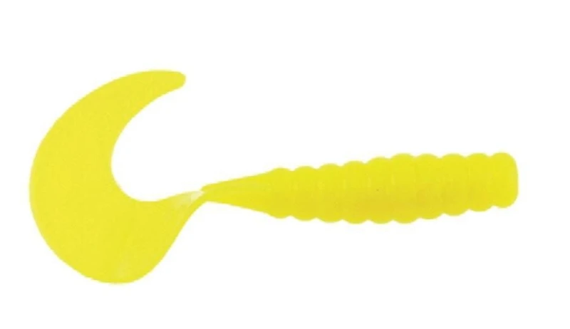 Berkley PBHPG3-CH PowerBait Power Grubs, 3" 15Pk, Chartreuse, Perfect for a variety of rigging applications