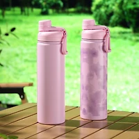 Mainstays 2PK 24 oz S/S Chug Bottle Pink, MAINSTAYS PL MS 2PK BTL CHG PINK