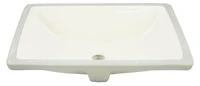 American Imaginations 20.75-in. W Rectangle Bathroom Undermount Sink Set In Biscuit - Chrome Hardware - Overflow Drain Incl. AI-27014