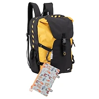 ZIPIT Face-It Kit, Pouch with Antibacterial Material + Matching Face Mask for Kids (Grey Animals)