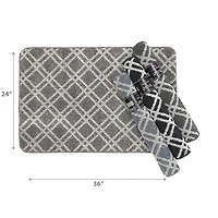 IH Casa Decor Diamant Tufted Mat Asstd 2 'X 3' - Ensemble De 4