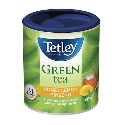 Tetley Honey Lemon Ginseng Green Tea, 24 tea bags