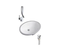 DROP Bath and Kitchen DR091131 Undermount Bathroom Sink Set