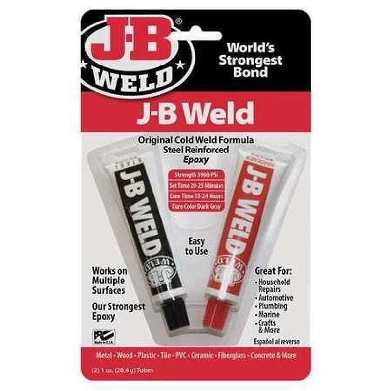 J-B Weld Époxyde de soudure à froid d'origine Système époxy en deux parties