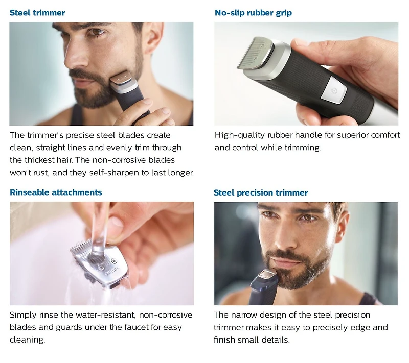 Philips Multigroomer Series 5000 Cordless with 17 Trimming Accessories and Storage Bag, MG5750/18, All-in-One Trimmer