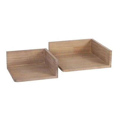 Ensemble étagère d'angle Levie en Bois hometrends Ensemble de 2