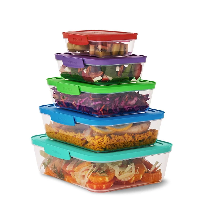 Sistema Nest It Food Storage Containers with Lids, 5-Pack, 5-Pack