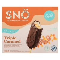 Snö Plant Based Triple Caramel Bars, 3x90 mL Dairy Free Frozen Dessert