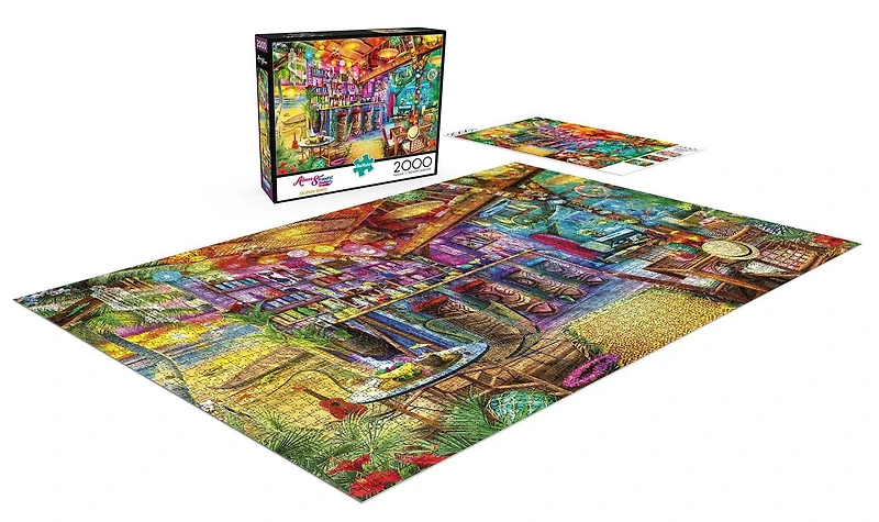 Buffalo Games Art & Photo Tiki Beach Sunset 2000 Piece Jigsaw Puzzle