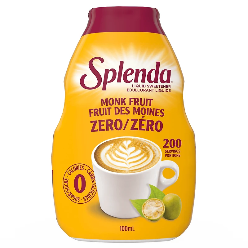 Splenda, Keto, Monk Fruit liquid Sugar Substitute, 100mL bottle