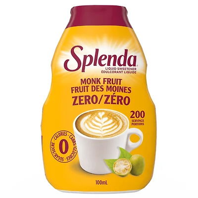 Splenda, Keto, Monk Fruit liquid Sugar Substitute, 100mL bottle