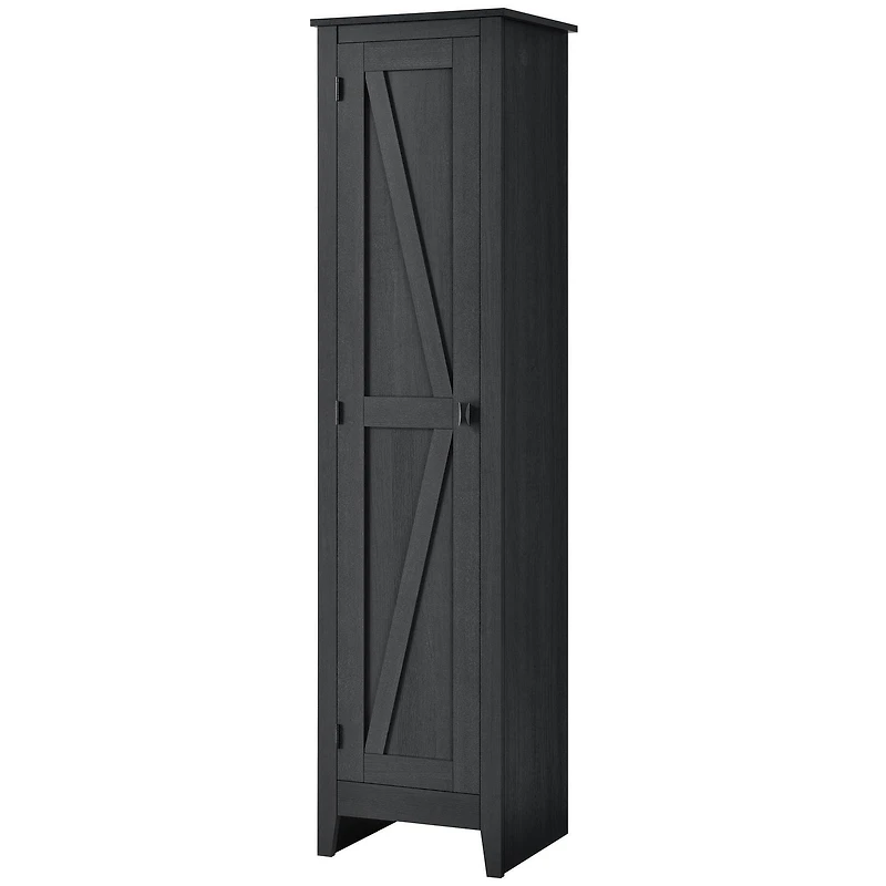 Systembuild Evolution Farmington 18" Wide Storage Cabinet, Black Oak