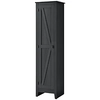 Systembuild Evolution Farmington 18" Wide Storage Cabinet, Black Oak