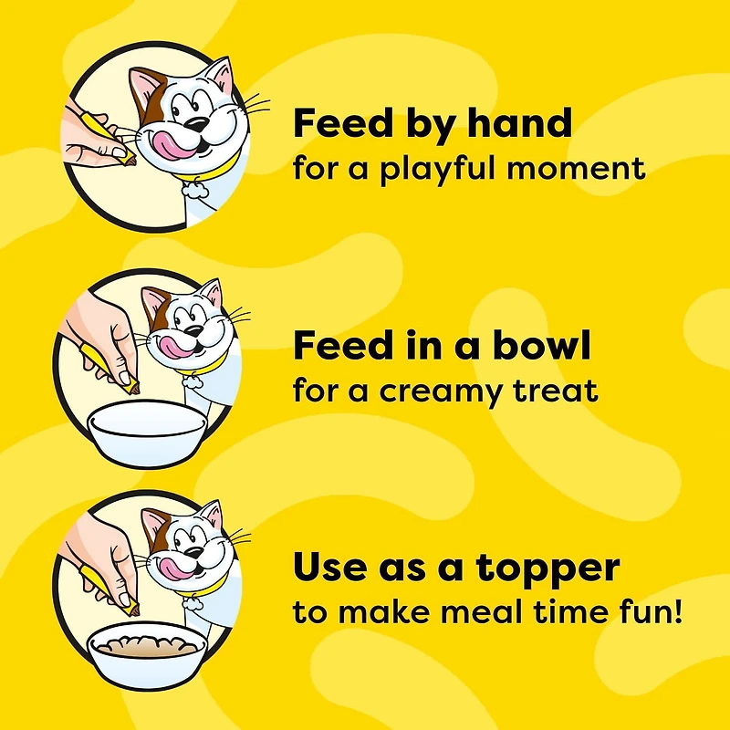 Temptations Creamy Puree Chicken and Beef Liver Lickable Adult Cat Treats, 24x12g