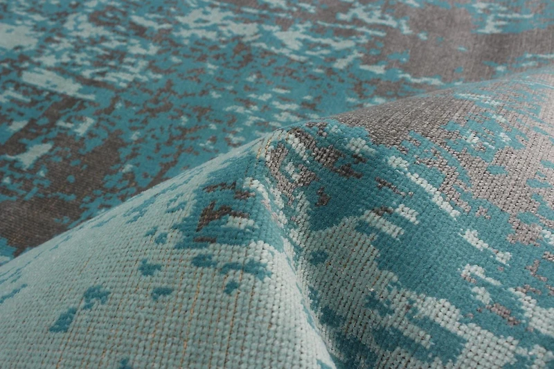 ECARPET Traditional Style Area Rug for Dining Room, Living Room and Bedroom Charlotte Aqua