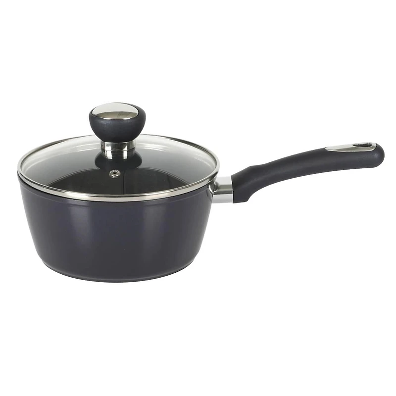 Oster Hawke 14 Piece Aluminum Cookware Set W/ Felts, Blue Sapphire