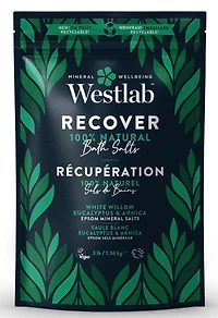 Westlab Récupération - Sels de Bain d'Epsom Purs à l'Eucalyptus, Saule Blanc | Avec ajout d'arnica | Apaise les muscles fatigués et surmenés| |100% naturel, 100% végan, 100% exempt d'acte de cruauté e 1,36 kg (3 livres)