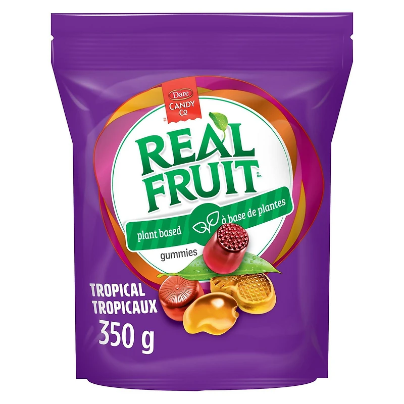 REALFRUIT Gelées tropicales Bonbons, Dare Real Fruit 350g