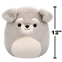 Squishmallows 12" Plush: Fuzz-a-Mallows - Shawn the Grey Schnauzer