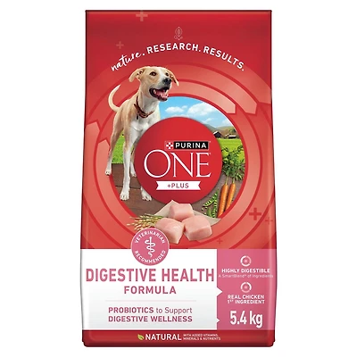 Purina ONE SmartBlend Digestive Health Formula Chicken, Dry Dog Food, 5.4-9.5 kg