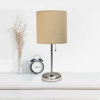 Lampe bâton LimeLights avec port de charge USB et abat-jour en tissu