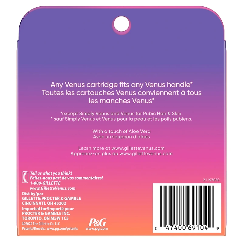Gillette Venus Miami Midnight Extra Smooth Women's Razor Blade Refills, 6 Refills