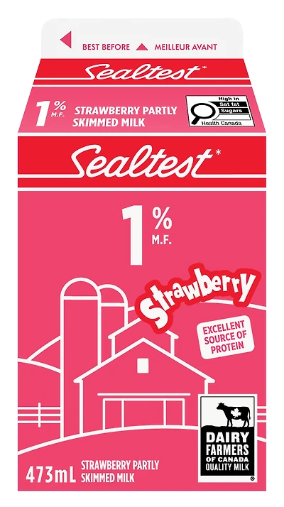 Sealtest Lait Partiellement Écrémé 1 % aux Fraises