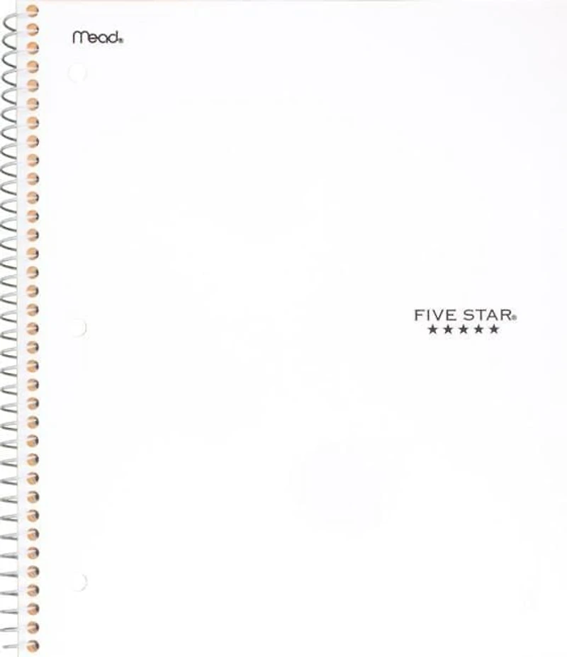 Cahier Five Star 2 sujets 240pg 11po, paquet de 12