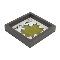 Way to Celebrate Harvest Wood Shadow Box Decor, Happy Fall