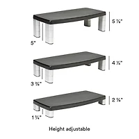Support pour moniteur réglable MS90B 3M(MC), noir et argent, très large, 12 x 20 x 5,875 po